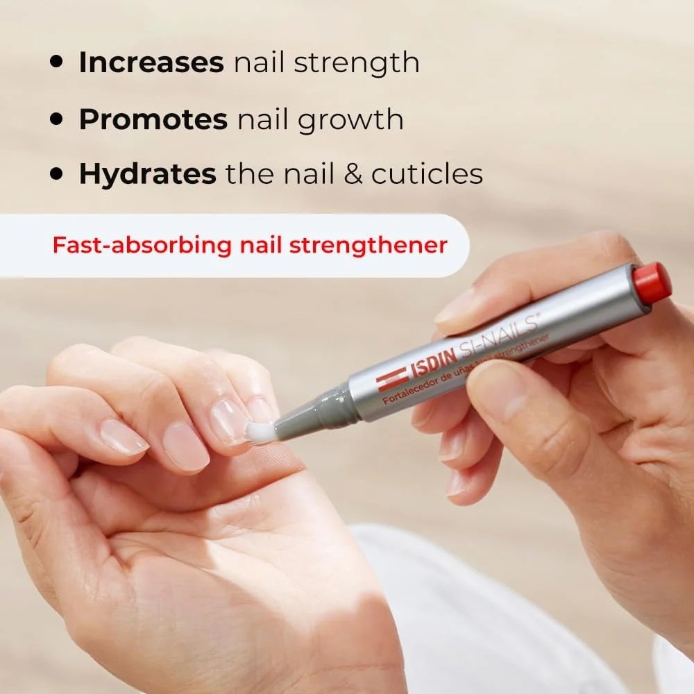 محلول تقویت کننده ناخن ISDIN SI-NAILS برای ناخن های سالم | مرطوب کننده ناخن ها و کوتیکول ها | سفت کننده ناخن ها و تقویت کننده رشد ناخن
