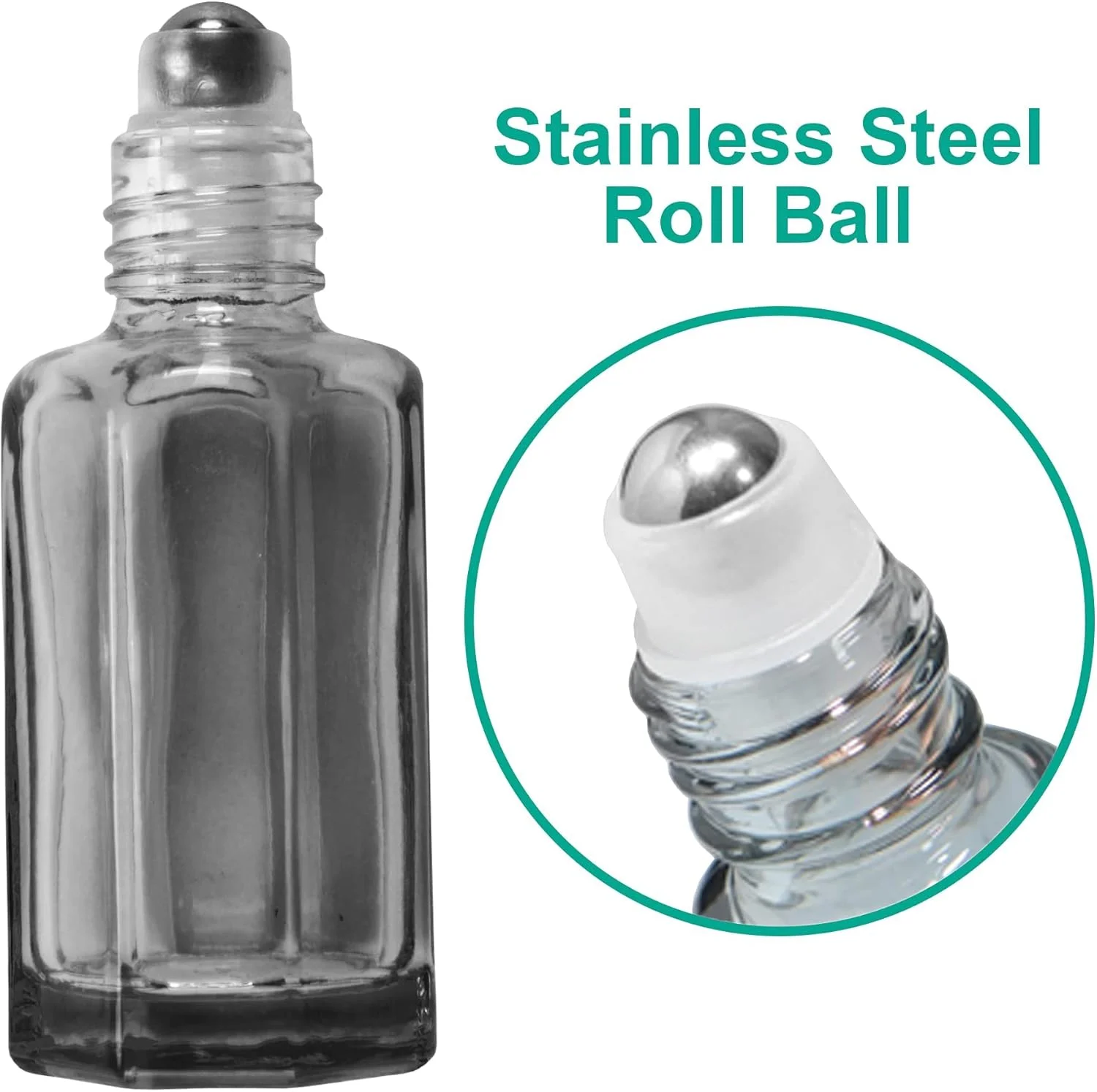 بطری های غلطکی روغن ضروری TERRIFI، 12 میلی لیتر 12 عدد بطری شیشه ای غلطکی، بطری های غلطکی خالی برای روغن ضروری