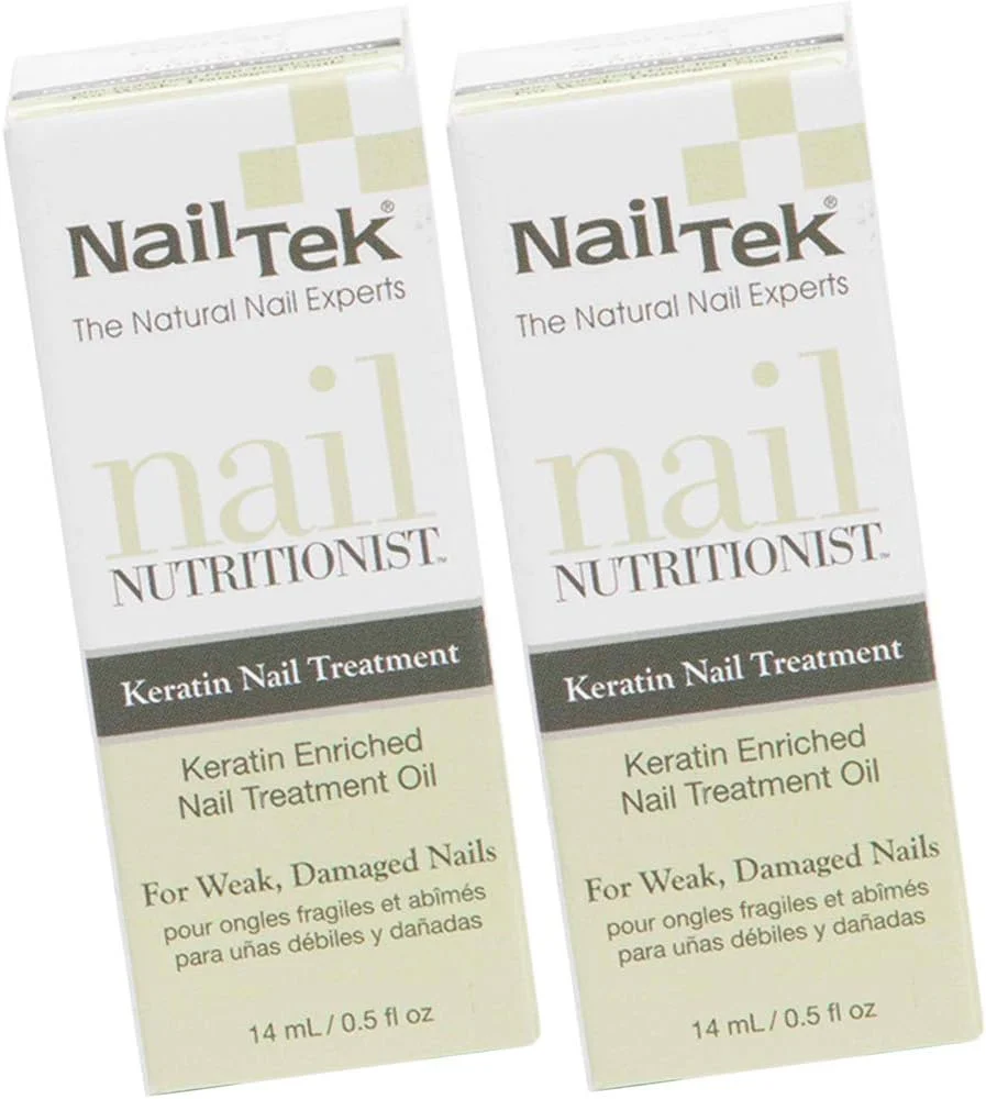 روغن تقویت کننده ناخن نیل تک، غنی شده با کراتین، برای ناخن های ضعیف و آسیب دیده، 15 میلی لیتر، بسته 2 عددی