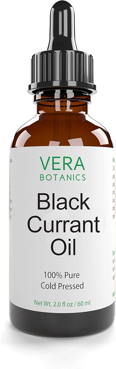 روغن انگور فرنگی سیاه ورا بوتانیکس، 100% خالص و طبیعی، تصفیه نشده، پرس سرد برای صورت، پوست خشک، ناخن ها، لب ها، بدن و مو - کاهش شکستگی مو، ظاهر جای زخم ناشی از پسوریازیس، اگزما و آکنه