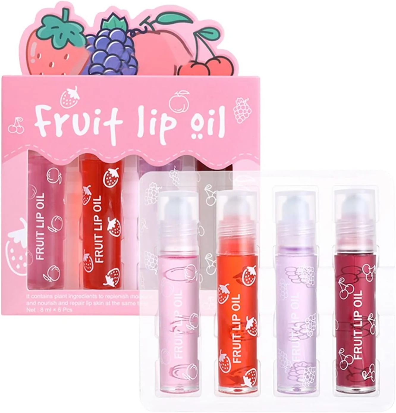 روغن لب توپی غلتکی، چهار جعبه، مرطوب کننده، مایع آبرسان، روغن دهان توپی، خشک کننده، بی رنگ و شفاف 32 میلی لیتر، بالم کوتیکول (2-A، یک سایز)