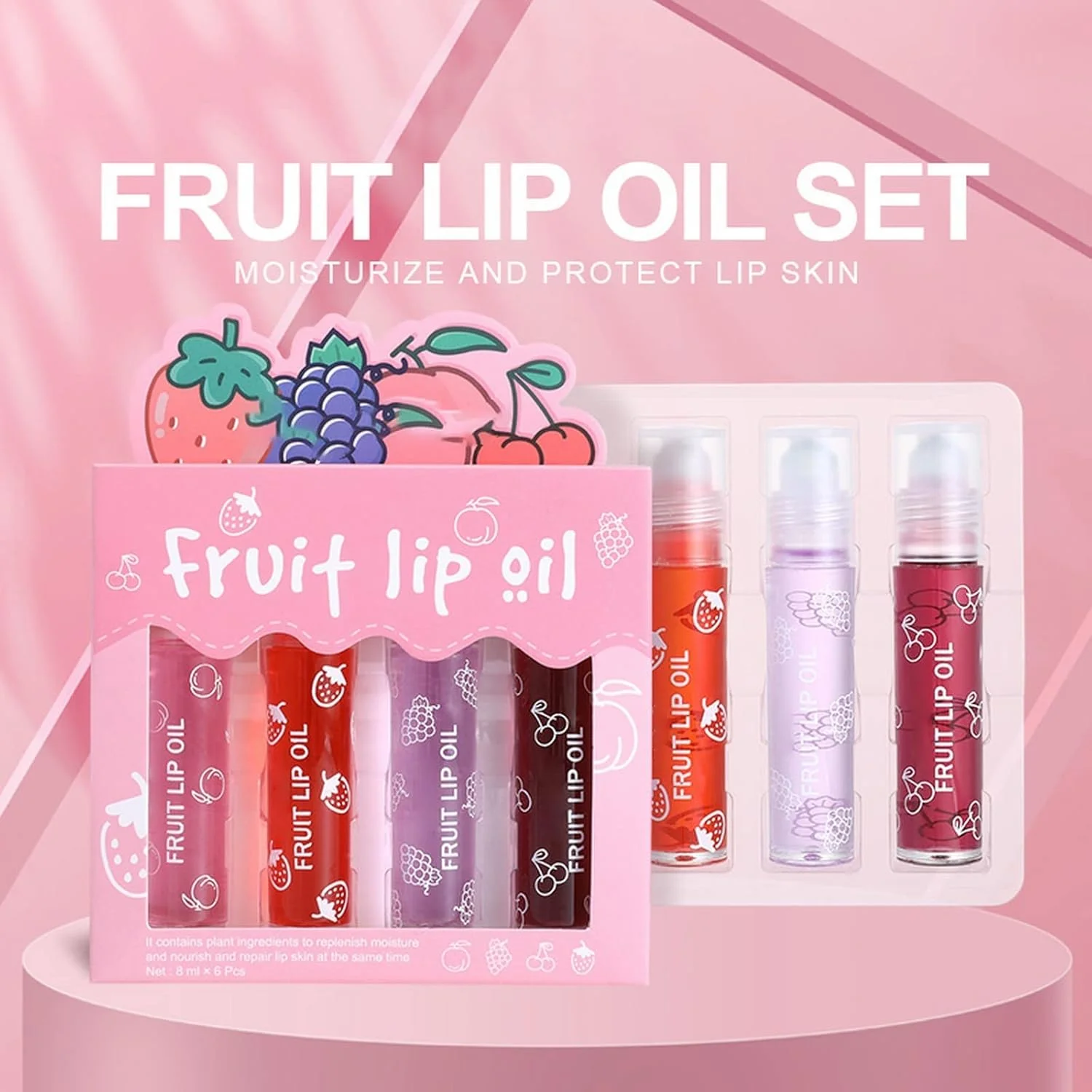 روغن لب توپی غلتکی، چهار جعبه، مرطوب کننده، مایع آبرسان، روغن دهان توپی، خشک کننده، بی رنگ و شفاف 32 میلی لیتر، بالم کوتیکول (2-A، یک سایز)