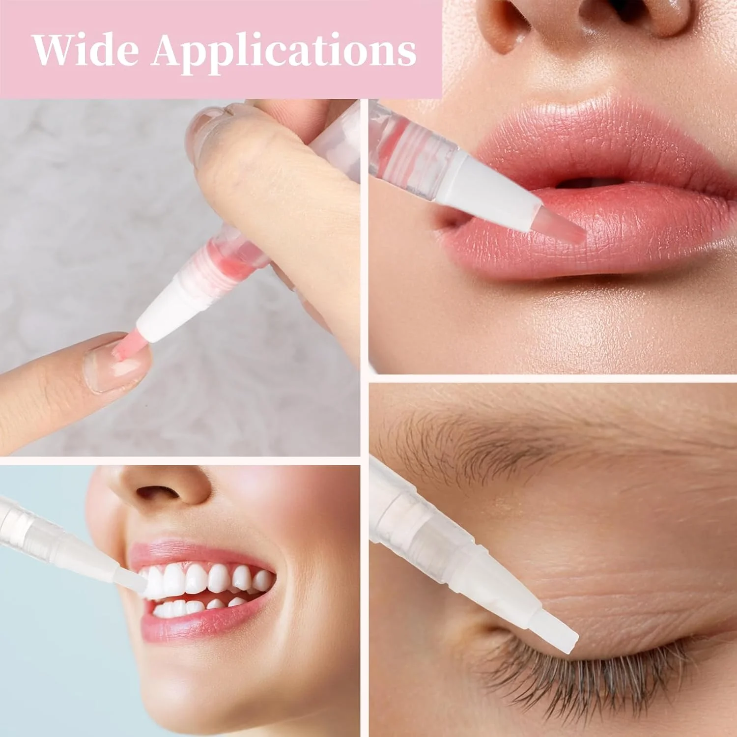 بسته 50 عددی قلم روغن کوتیکول خالی 3 میلی لیتری، قلم های پیچشی شفاف قابل پر کردن، قلم روغن ناخن خالی با نوک برس، لوله مایع رشد مژه، ظرف براق کننده لب آرایشی برای اپلیکاتورها