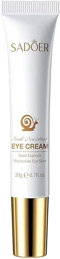 کرم دور چشم حلزون ضد چروک 20 گرمی / حاوی عصاره موسین حلزون، ترمیم کننده عالی پوست، مرطوب کننده، کاهش خطوط چشم، سیاهی دور چشم و لکه های تیره، کوچک کننده منافذ و سفت کننده پوست