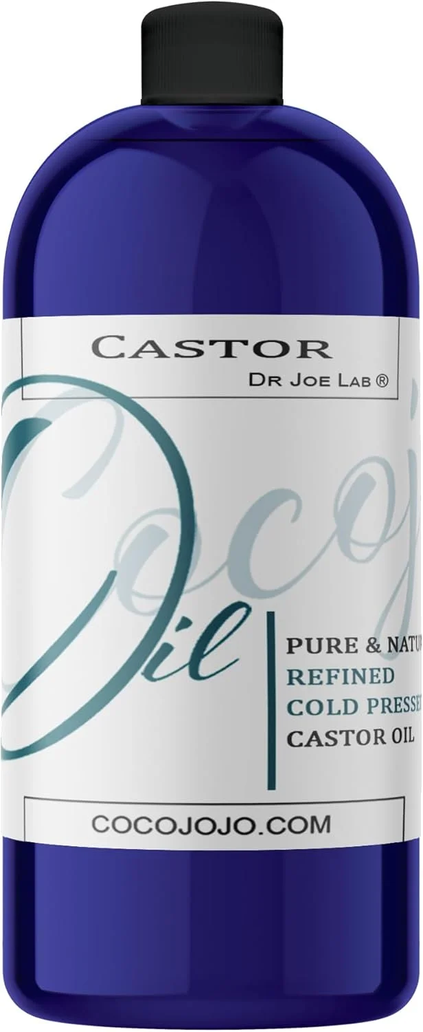 روغن کرچک خالص - ۱۰۰٪ خالص، تصفیه شده، غیر تراریخته، روغن حامل فله پرس سرد - ۹۴۶ میلی لیتر - برای مو، پوست، ناخن، بدن، پوست خشک کوتیکول، مژه ها، آبرسان، مغذی، مرطوب کننده، ابرو، ریش