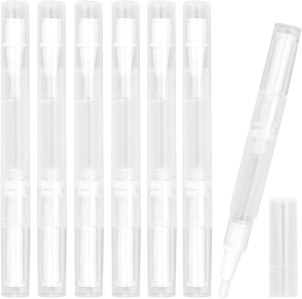 10 عدد قلم روغن کوتیکول خالی 3 میلی لیتری، قلم پیچشی شفاف، بطری لاک ناخن قابل پر کردن، لوله مایع رشد مژه، ظرف لوازم آرایشی با نوک برس برای براق کننده لب، مایع سفید کننده دندان، عطر