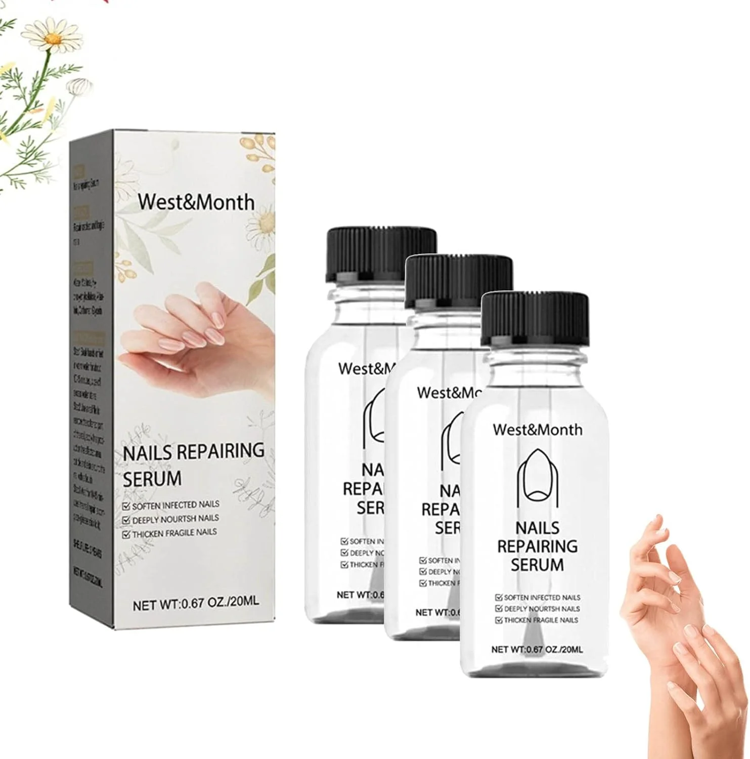 سرم تقویت کننده و رشد ناخن 7 روزه، سرم تقویت کننده و رشد ناخن، روغن کوتیکول ناخن، تقویت کننده ناخن در 1 هفته