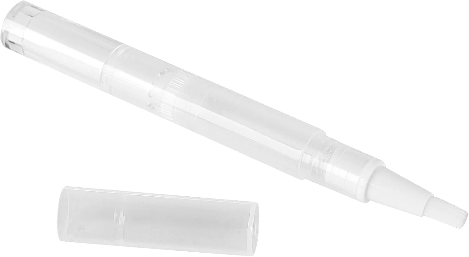 سینجیون ۱۰۰ عدد قلم روغن کوتیکول، قلم روغن ناخن خالی ۳ میلی لیتری با نوک برس، قلم های پیچشی شفاف برای روغن ناخن، کرم پودر مایع