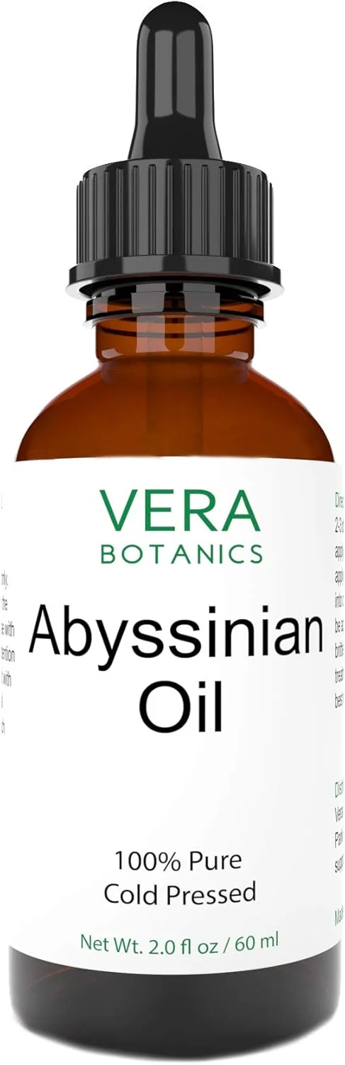 روغن حبشی 100% خالص و طبیعی، تصفیه نشده، پرس سرد برای صورت، پوست خشک، ناخن ها، لب ها، بدن و مو - کاهش شکستگی مو، یکنواخت کردن رنگ پوست، ماساژ درمانی