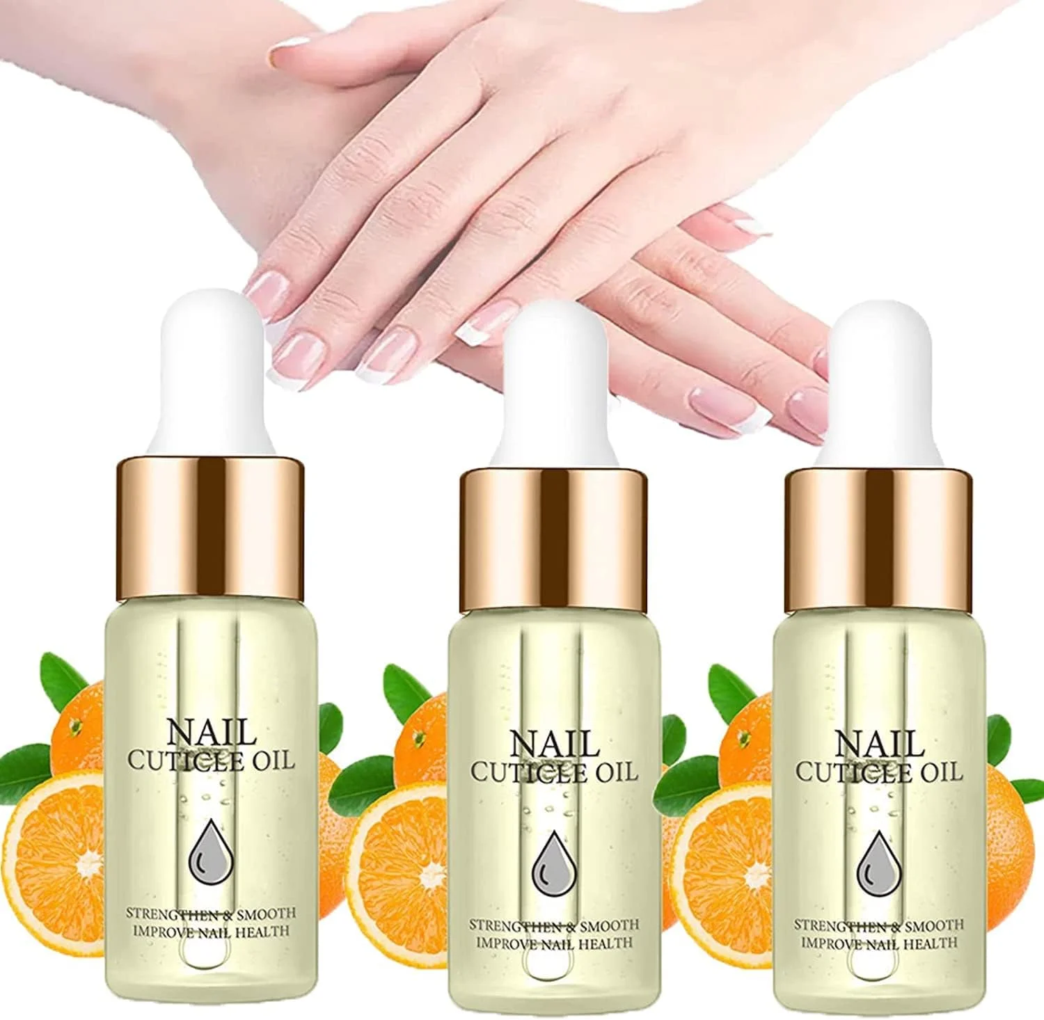 روغن تقویت کننده ناخن و کوتیکول غنی شده با ویتامین، سرم تقویت کننده و رشد ناخن، روغن تقویت کننده ناخن، ترویج رشد سریع ناخن (پرتقال - 3 عدد)