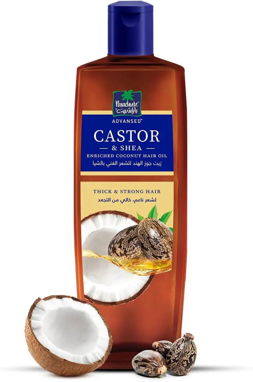 روغن مو نارگیل غنی شده با کرچک و شی آدوَنسد پاراشوت | روغن مو کرچک | قدرت سوپرفودها | رشد مو | ۳۰۰ میلی لیتر