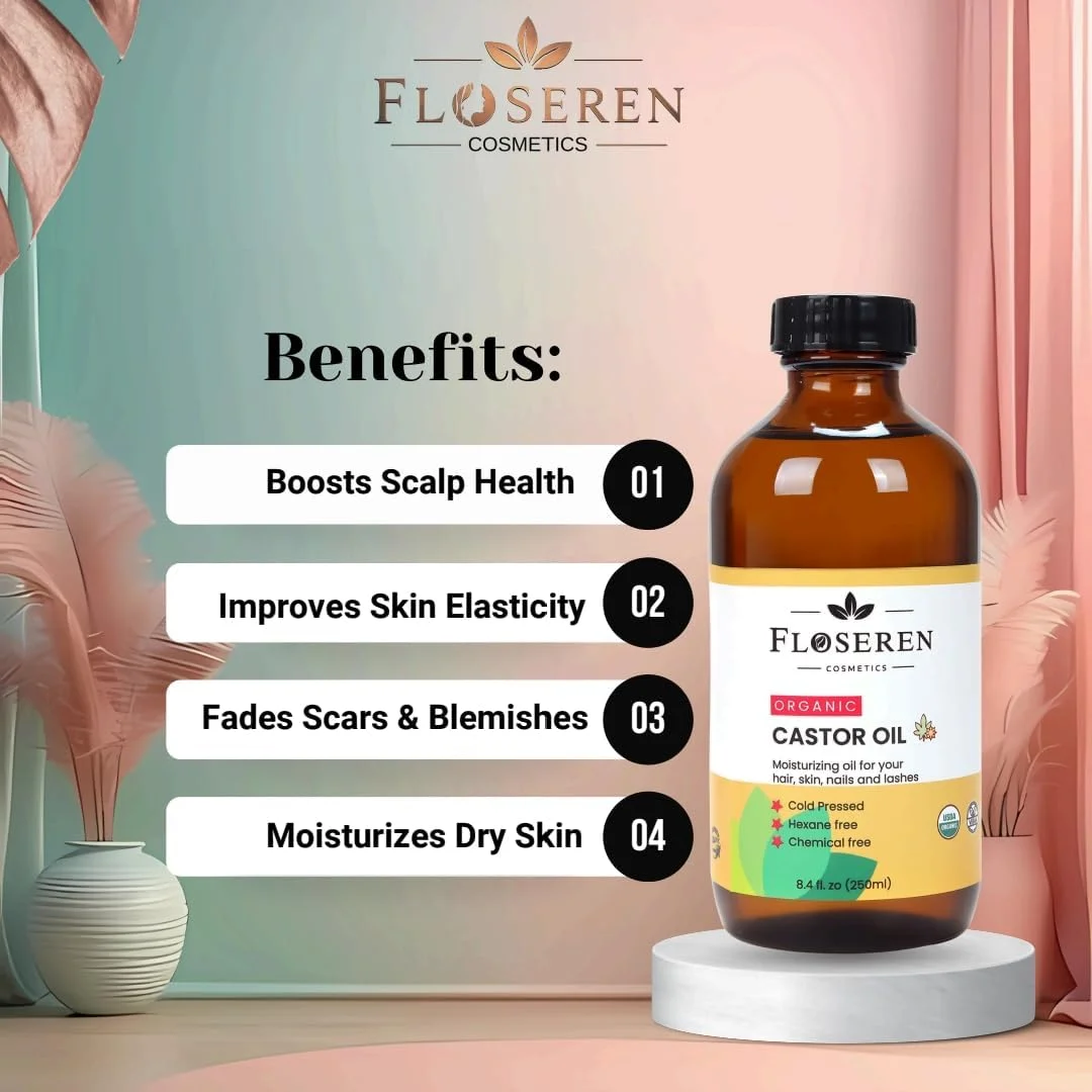 روغن کرچک ارگانیک | پرس سرد | ۱۰۰٪ خالص و بدون هگزان | بطری شیشه ای | روغن محرک رشد برای مو، مژه، ابرو، ناخن | مرطوب کننده و مغذی | بدن، مو (۲۵۰ میلی لیتر) روغن کرچک ارگانیک | پرس سرد | ۱۰۰٪ خالص و بدون هگزان | بطری شیشه ای | روغن محرک رشد برای مو، مژه، ابرو، ناخن | مرطوب کننده و مغذی | بدن، مو (۲۵۰ میلی لیتر)