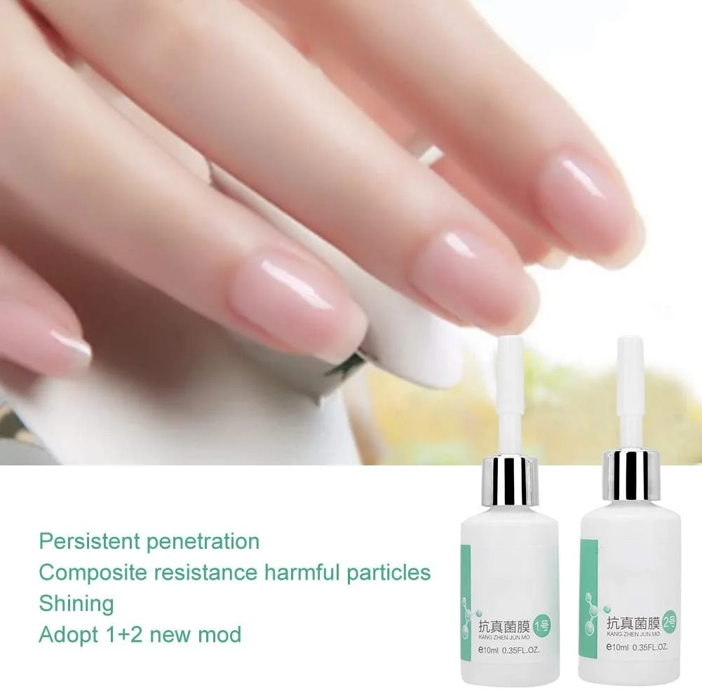 مجموعه سرم ترمیم ناخن 2 عددی 10 میلی لیتری، روغن کوتیکول ناخن با عصاره گیاهی، اسانس مراقبت از ناخن برای سفت و تقویت کردن ناخن پا