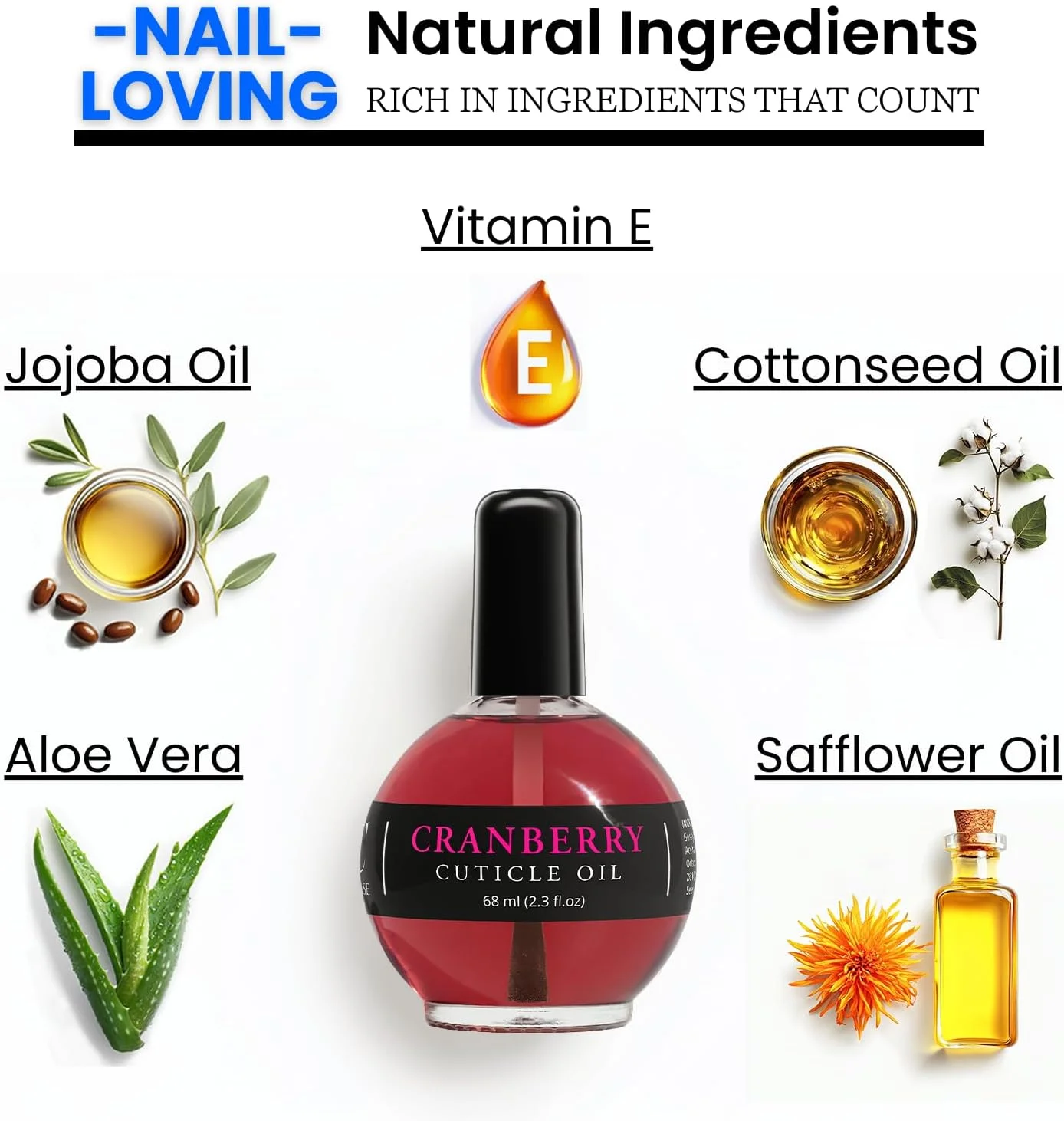 روغن مرطوب کننده کوتیکول و مراقبت از ناخن الی چیس 68 میلی لیتر - رایحه کرن بری - غنی شده با روغن جوجوبا، آلوئه ورا، ویتامین E - آبرسانی، ترمیم، مرطوب کننده، تقویت کننده و رشد ناخن و کوتیکول