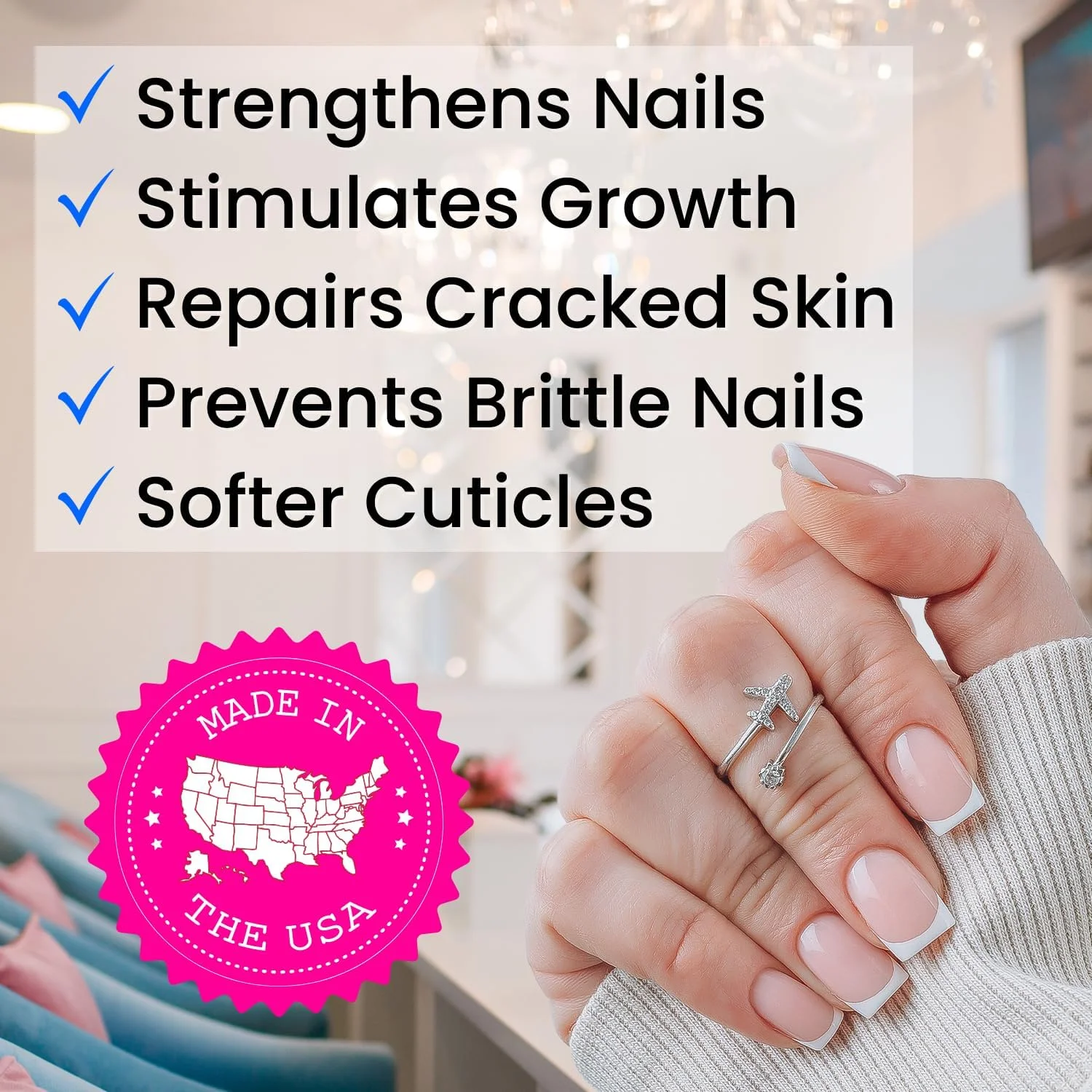 روغن مرطوب کننده کوتیکول و مراقبت از ناخن الی چیس 68 میلی لیتر - رایحه کرن بری - غنی شده با روغن جوجوبا، آلوئه ورا، ویتامین E - آبرسانی، ترمیم، مرطوب کننده، تقویت کننده و رشد ناخن و کوتیکول