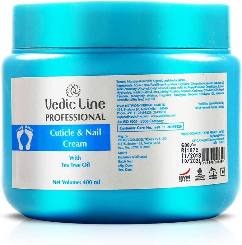 کرم کوتیکول و ناخن ودیک لاین، کاهش آسیب ناخن و پوسته‌پوسته شدن پوست با روغن برگ درخت چای برای رشد سالم ناخن ها، 400 میلی لیتر