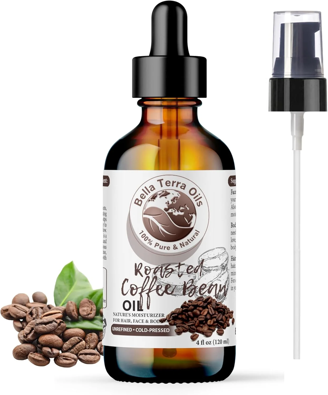 روغن دانه قهوه برشته شده جدید. ۱۲۰ میلی لیتر، پرس سرد، تصفیه نشده، ارگانیک، ۱۰۰٪ خالص، غنی از آنتی اکسیدان، بدون هگزان، بهبود سیاهی دور چشم، مرطوب کننده طبیعی. برای مو، پوست، ناخن، ترک های پوستی...