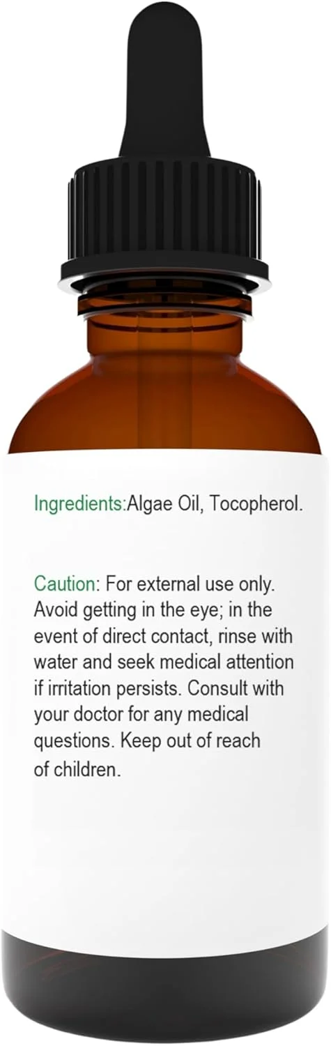 روغن جلبک Vera Botanics، ۱۰۰٪ خالص و طبیعی، تصفیه نشده، پرس سرد، برای صورت، پوست خشک، ناخن ها، لب ها، بدن و مو - کاهش شکستگی مو، بهبود ظاهر جای زخم ناشی از پسوریازیس، اگزما و آکنه