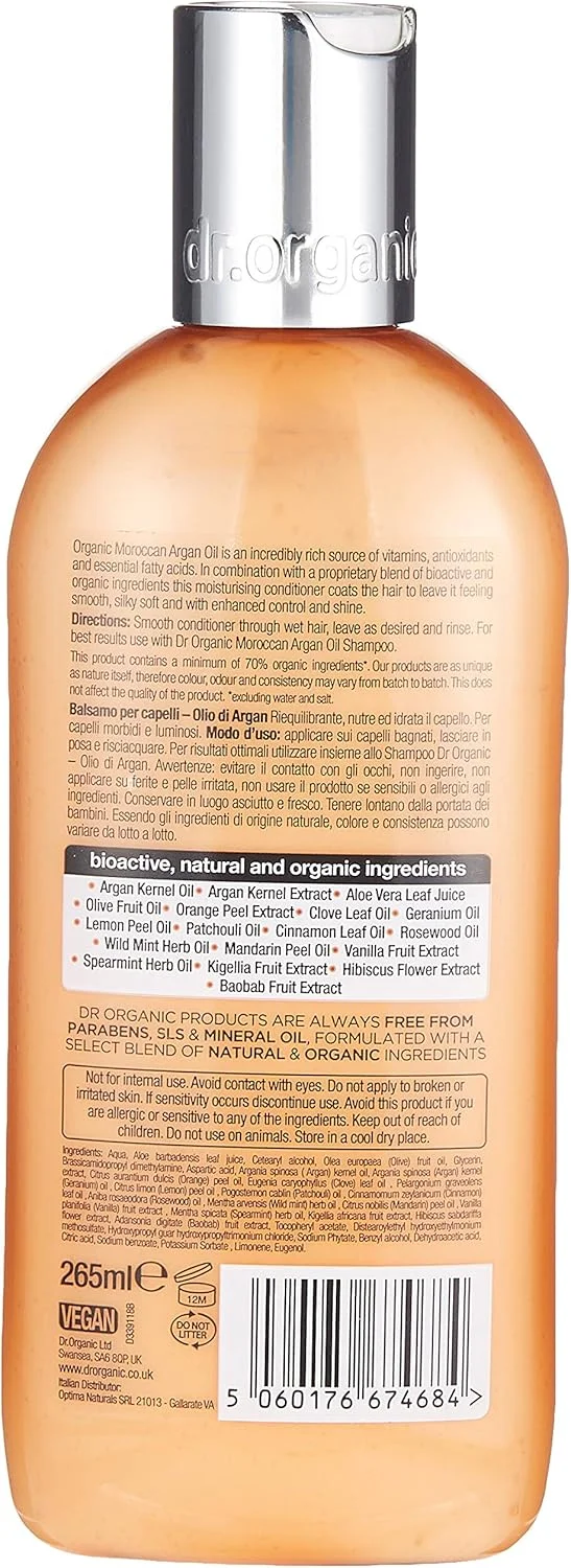 نرم کننده روغن آرگان مراکشی دکتر ارگانیک، 265 میلی لیتر نرم کننده روغن آرگان مراکشی دکتر ارگانیک، 265 میلی لیتر