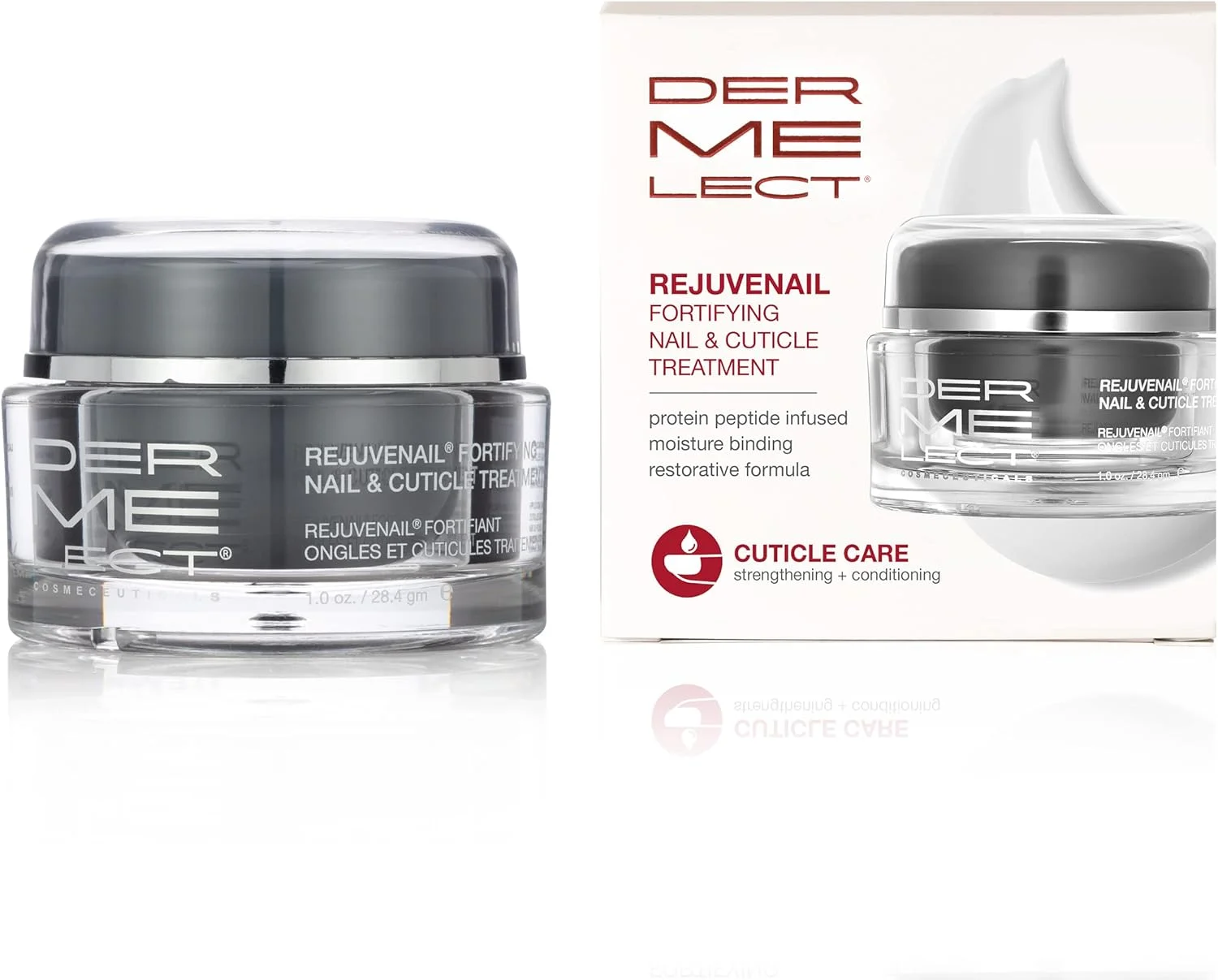 درملکت ریجونايل، درمان تقویتی ناخن و کوتیکول - کرم مراقبت از کوتیکول های خشک و آسیب دیده با پپتیدها، اسید هیالورونیک و شی باتر، مرطوب کننده، تسکین دهنده، تقویت کننده و ترمیم کننده کوتیکول ها و ناخن ها، 30 میلی لیتر