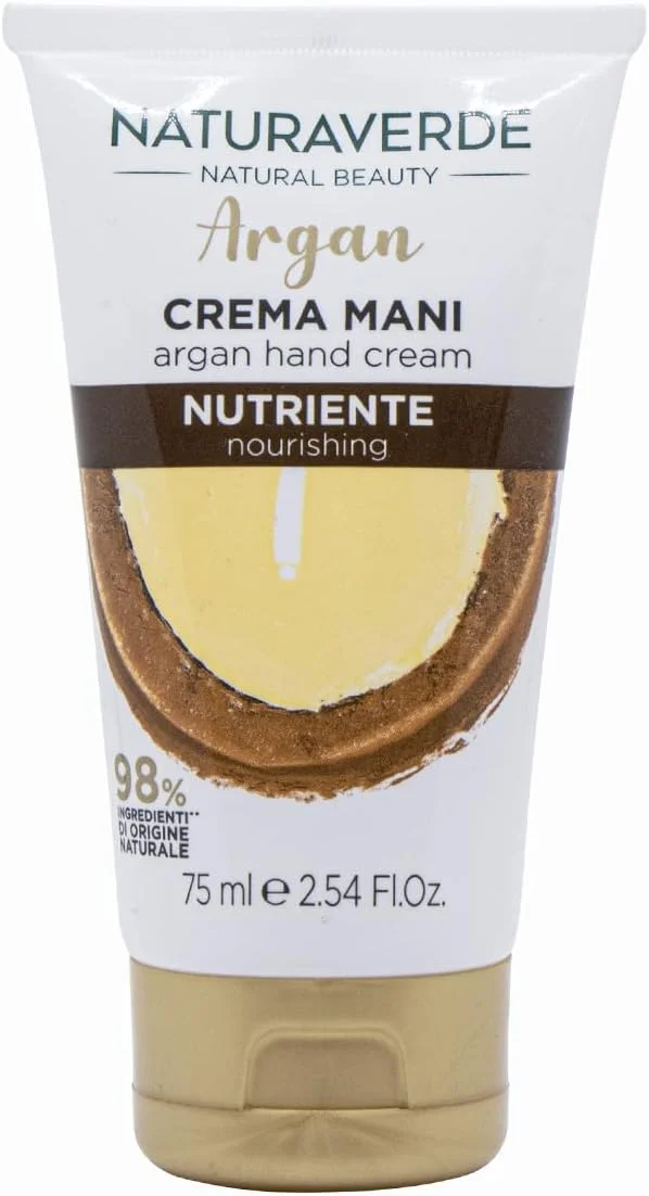ناتورا ورده | کرم دست مغذی حاوی روغن آرگان برای پوست های خشک و ترک خورده، مواد اولیه طبیعی، ۷۵ میلی لیتر