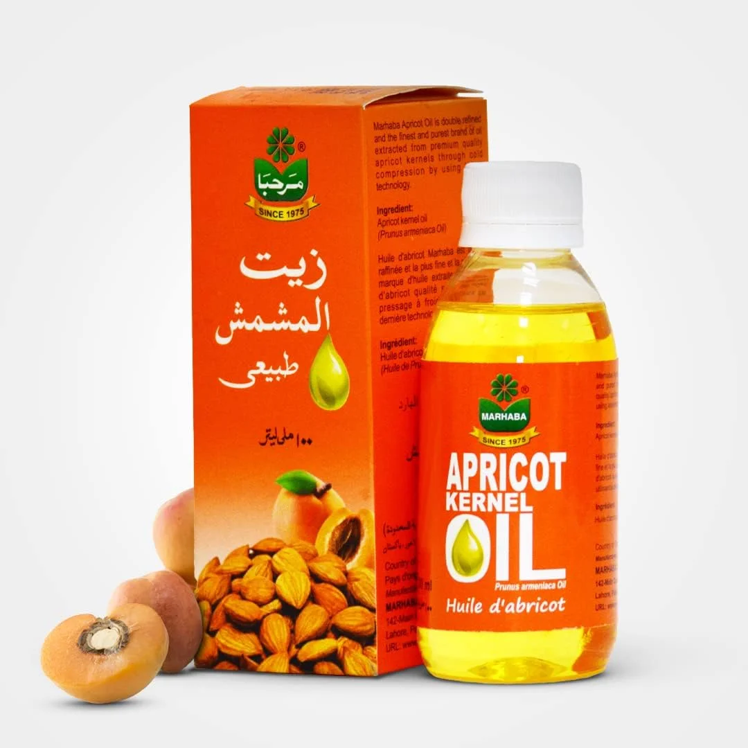 روغن هسته زردآلو مرحبا ۱۰۰ میلی لیتر، روغن هسته زردآلو خالص و طبیعی با پرس سرد، ظاهری جوان و درخشان به ارمغان می آورد