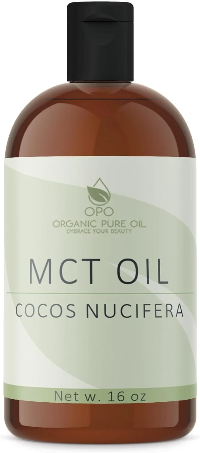 روغن MCT اُ پی اُ - روغن نارگیل خالص و تصفیه شده از میوه نارگیل، منبع ارگانیک، غیر تراریخته، تری گلیسیرید با زنجیره متوسط، مناسب گیاهخواران، روغن حامل C8 و C10 - ۴۷۳ میلی لیتر