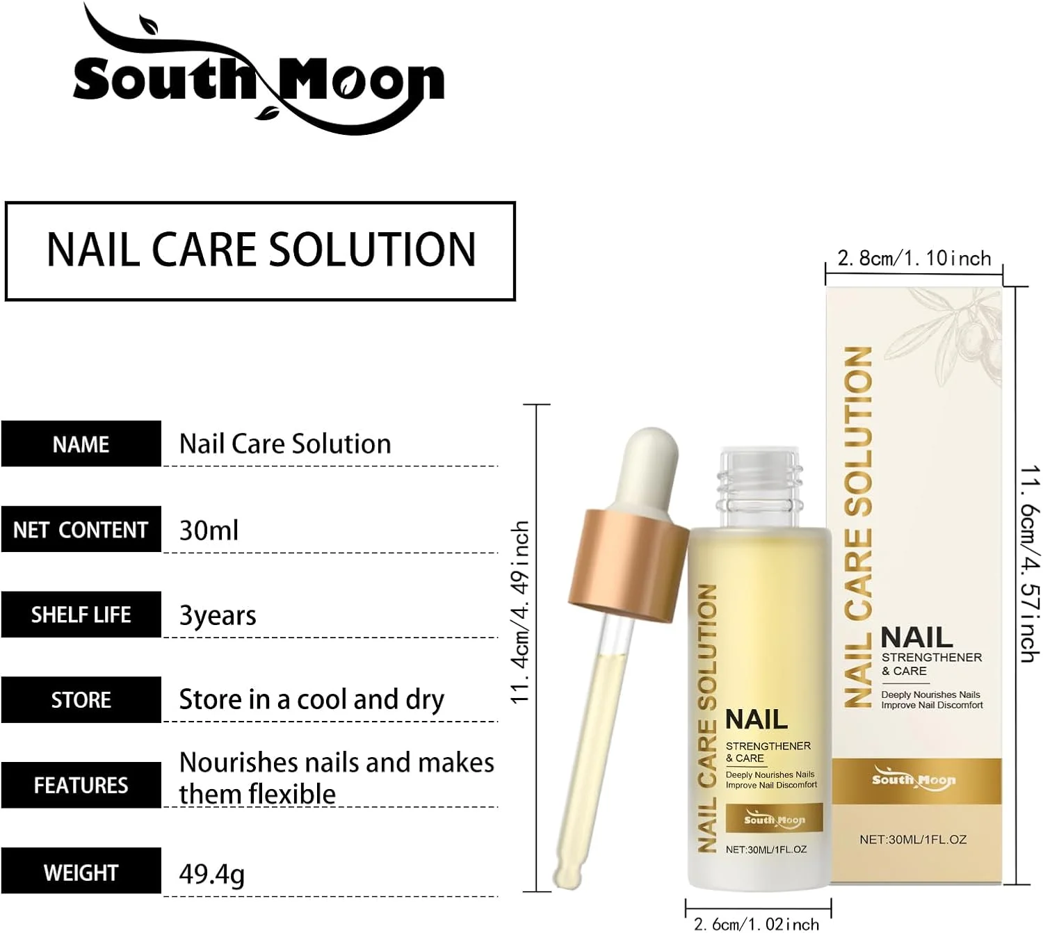 محلول مراقبت از ناخن با روغن کوتیکول | ترمیم ناخن برای ناخن های آسیب دیده و مراقبت از کوتیکول، مناسب برای انواع ناخن، 30 میلی لیتر