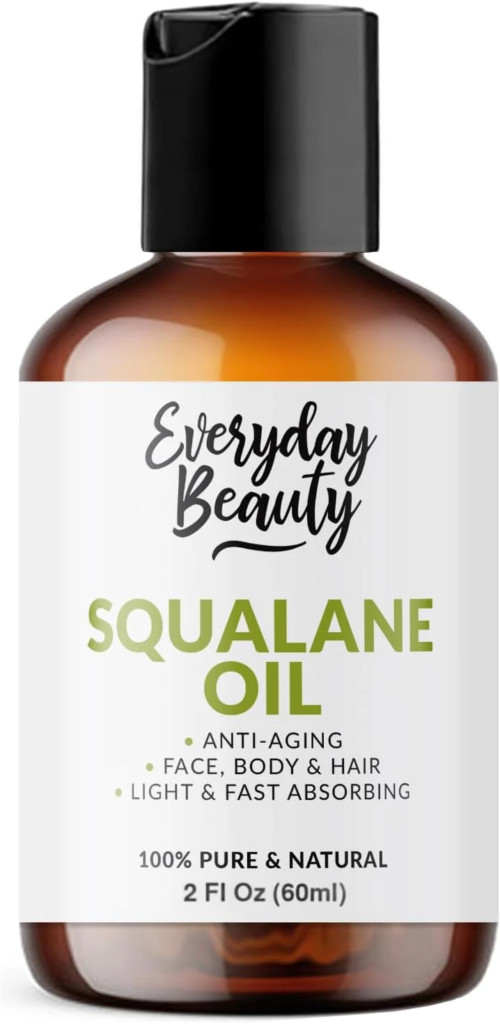 روغن اسکوالان - روغن صورت گیاهی 100% خالص و طبیعی 60 میلی لیتر - روغن مرطوب کننده چند منظوره با درجه ممتاز، پرس سرد و تصفیه نشده برای پوست و مو