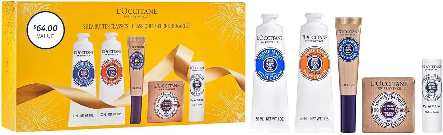 مجموعه هدیه تعطیلات قهرمانان شی باتر L'Occitane: برای پوست پاکیزه، مرطوب، نرم و راحت در تمام طول زمستان