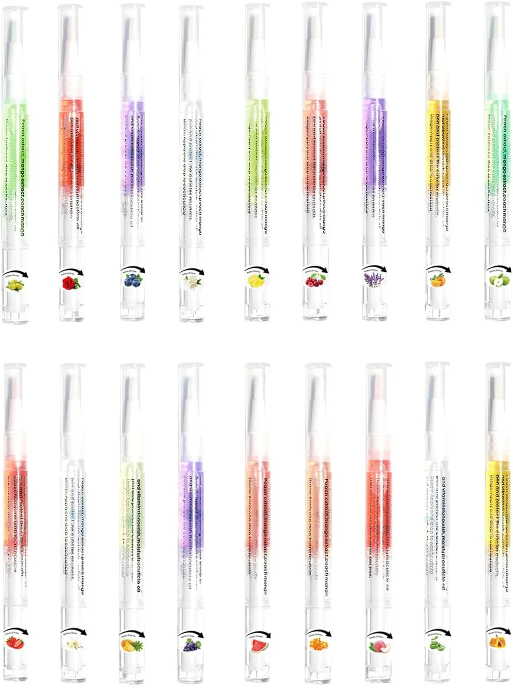 قلم روغن کوتیکول ناخن 15 عددی، قلم روغن ژل ناخن، پولیش مغذی ناخن حاوی ویتامین، قلم ترمیم لاک ژل مرطوب کننده برای مراقبت از ناخن های ژلی (15 عدد قلم)