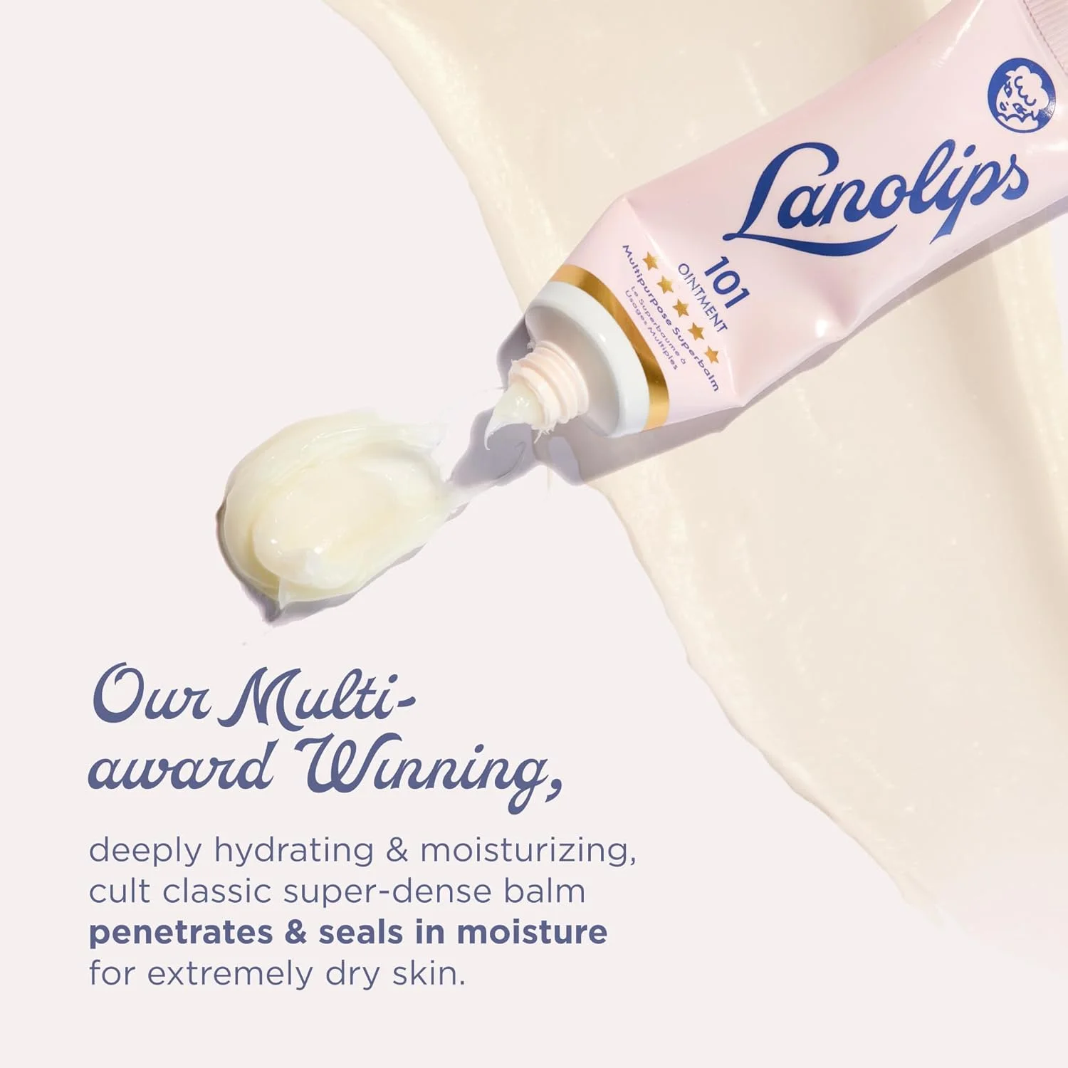 پماد چند منظوره لانو لیپس 101، بالم فوق العاده اصلی - حاوی روغن لانولین خالص برای لب های صاف، هیدراته و سالم - بالم لب طبیعی برای لب های خشک، کوتیکول ها و موارد دیگر (15 گرم)