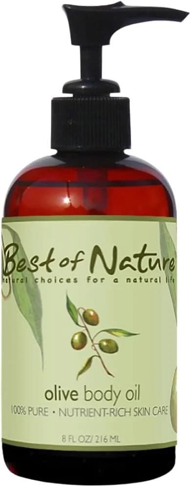 روغن ماساژ و بدن زیتون خالص ۱۰۰% Best of Nature – مرطوب کننده پرس سرد، طبیعی و بدون عطر برای پوست، مو و حمام، ۲۴۰ میلی لیتر