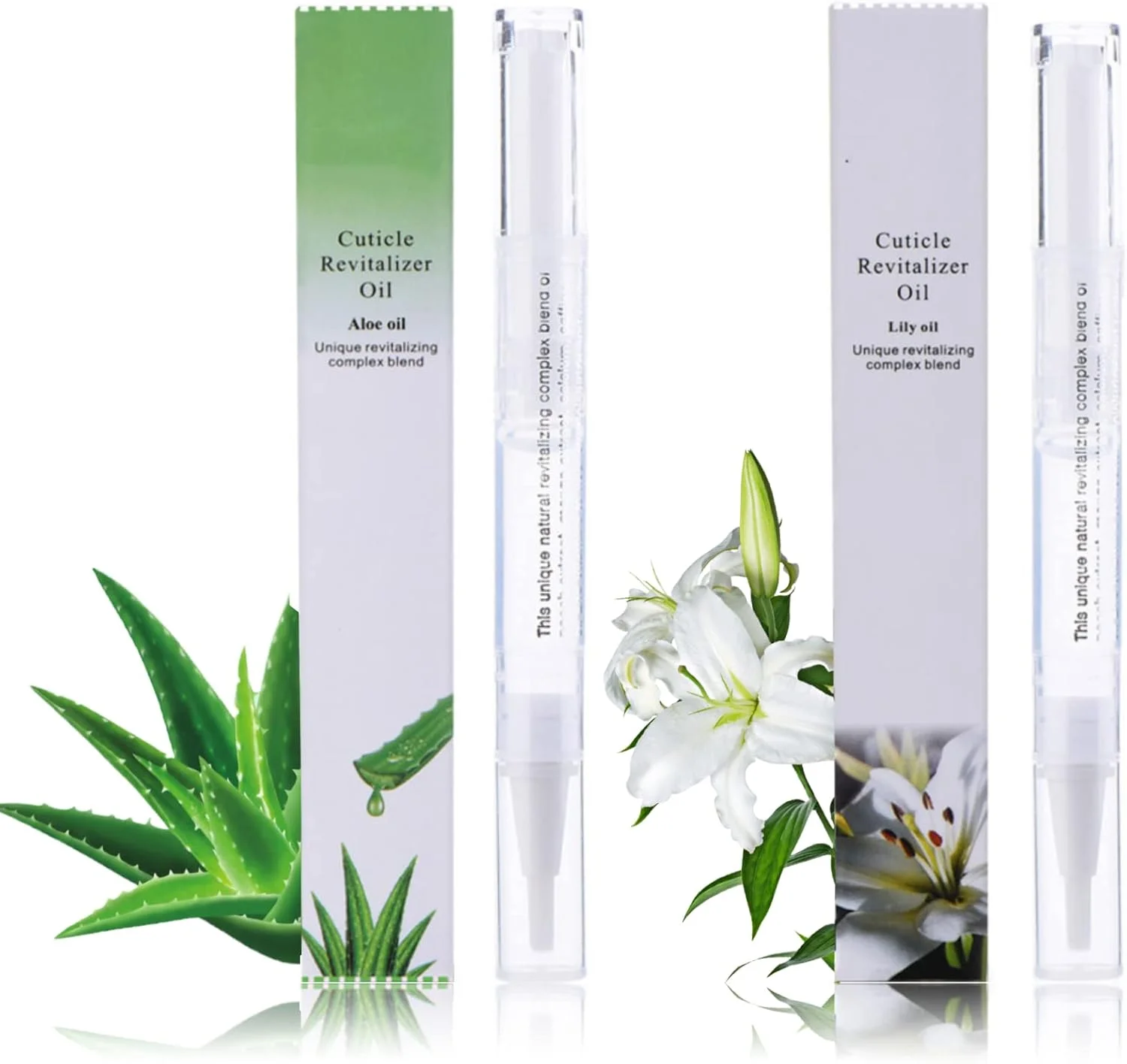 روغن کوتیکول برای مراقبت از ناخن، قلم تغذیه ناخن، ست 2 عددی قلم احیا کننده روغن ناخن برای مراقبت از ناخن، قلم روغن ناخن با مواد طبیعی ترمیم کننده