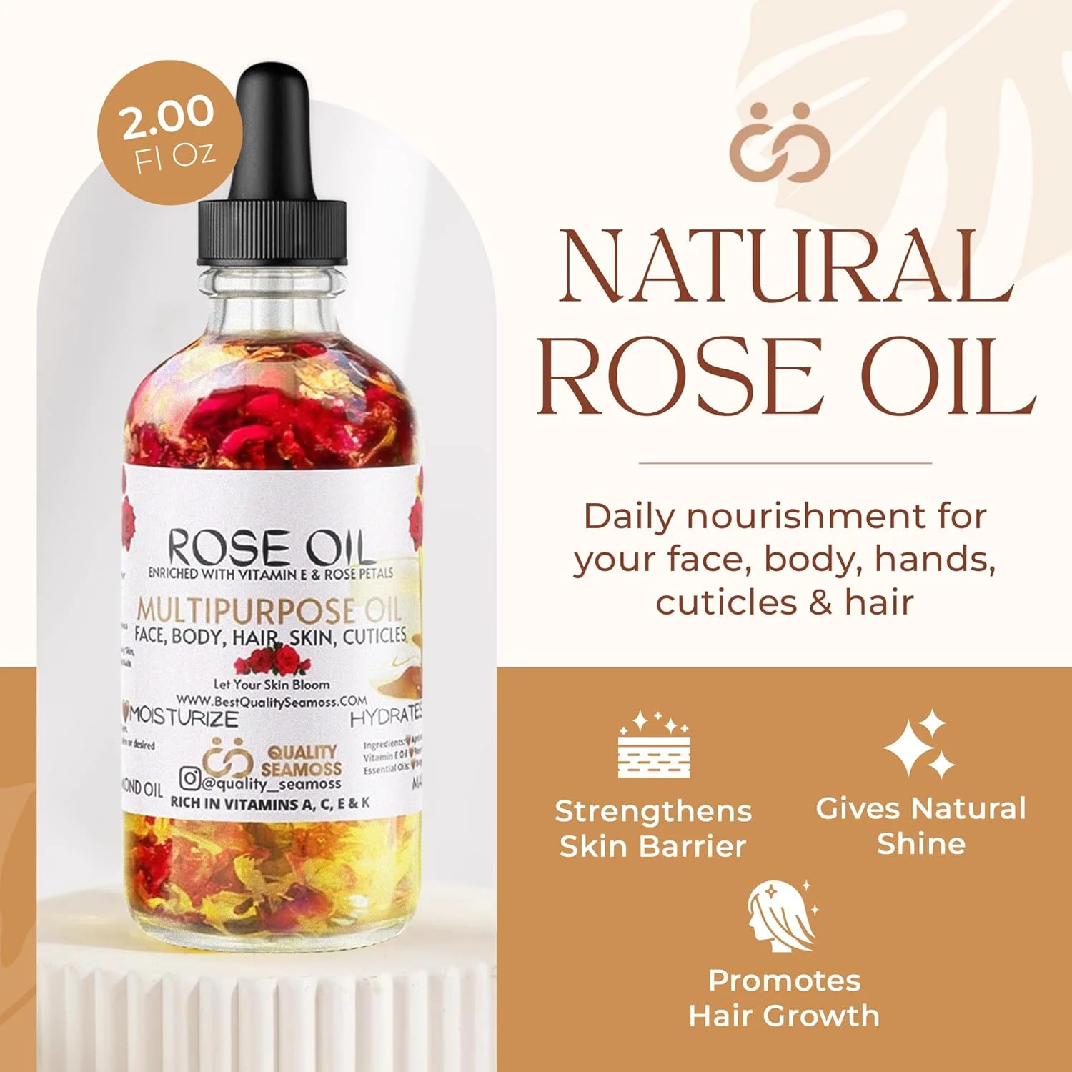 روغن چند منظوره رز ارگانیک با کیفیت برای صورت، بدن و مو - زردآلو، ویتامین ای، مرطوب کننده بادام شیرین، ترنج برای پوست خشک، پوست سر و ناخن - گلبرگ های گل رز روغن چند منظوره رز ارگانیک با کیفیت برای صورت، بدن و مو - زردآلو، ویتامین ای، مرطوب کننده بادام شیرین، ترنج برای پوست خشک، پوست سر و ناخن - گلبرگ های گل رز