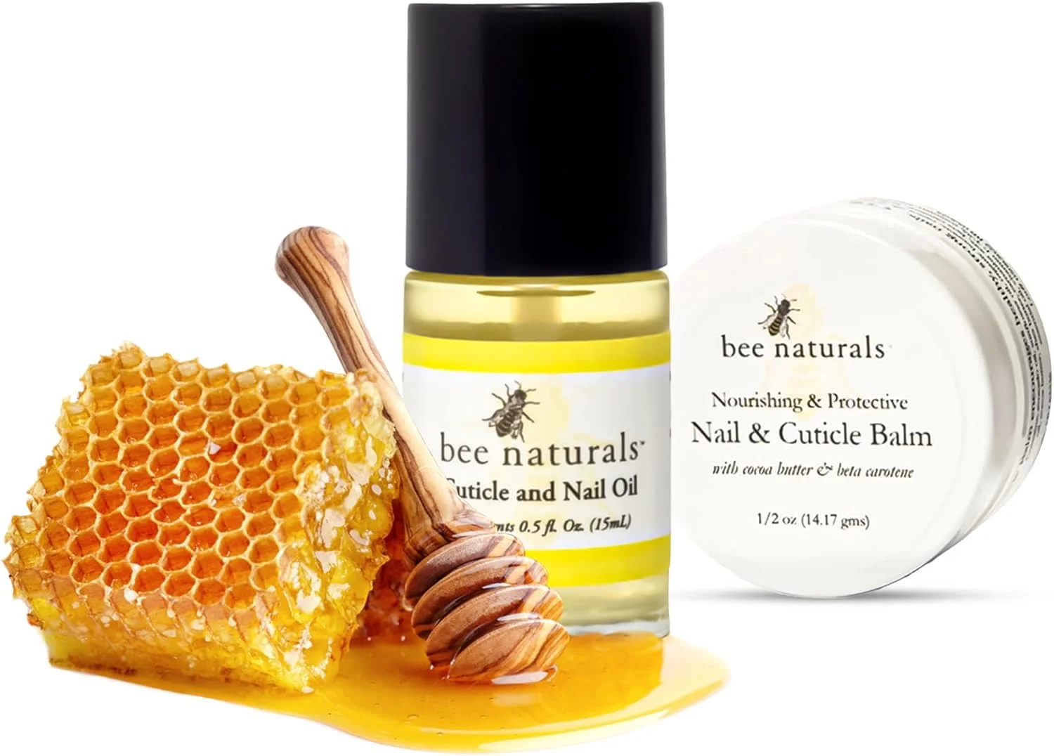 مجموعه هدیه مراقبت از ناخن و کوتیکول Bee Naturals - شامل بالم آبرسان ناخن و روغن مغذی کوتیکول با مواد طبیعی - ایده آل برای ناخن های خشک و شکننده و کوتیکول های ناهموار - مناسب سفر و ملایم