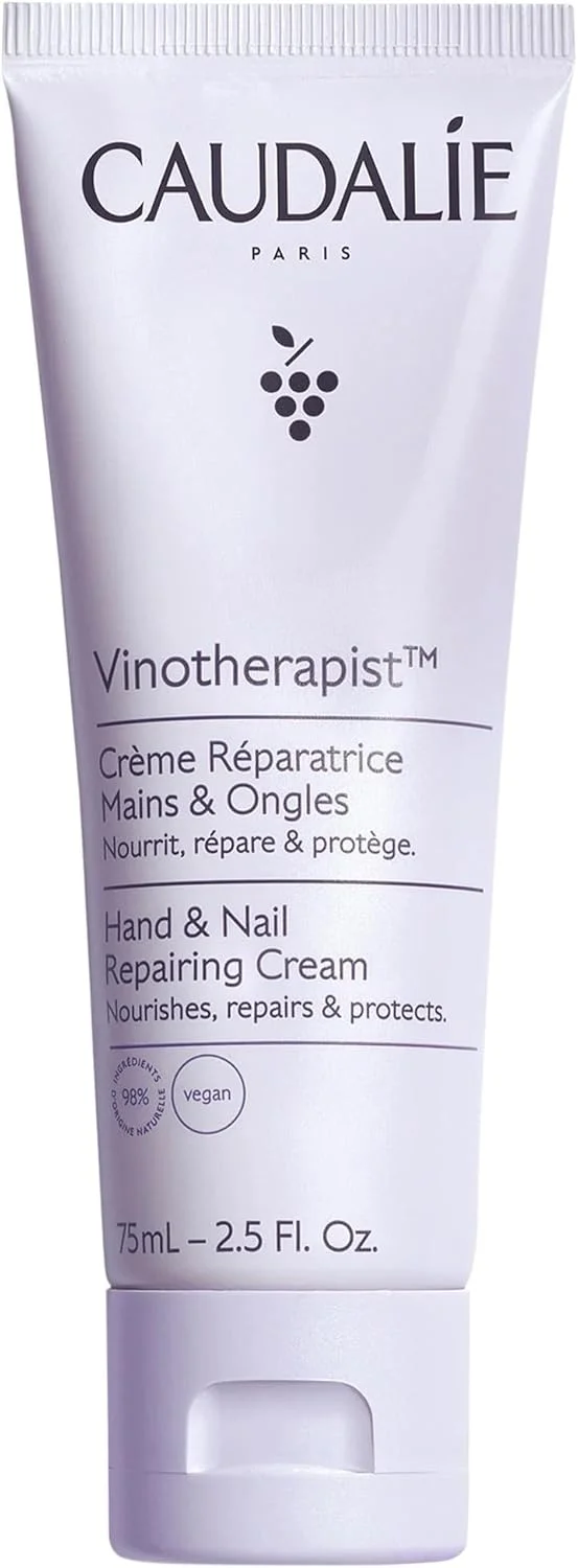 کرم دست و ناخن کدلی Vinotherapist حاوی شی باتر و روغن هسته انگور، وگان و تست شده توسط متخصص پوست، ترمیم کننده دست، 75 میلی لیتر
