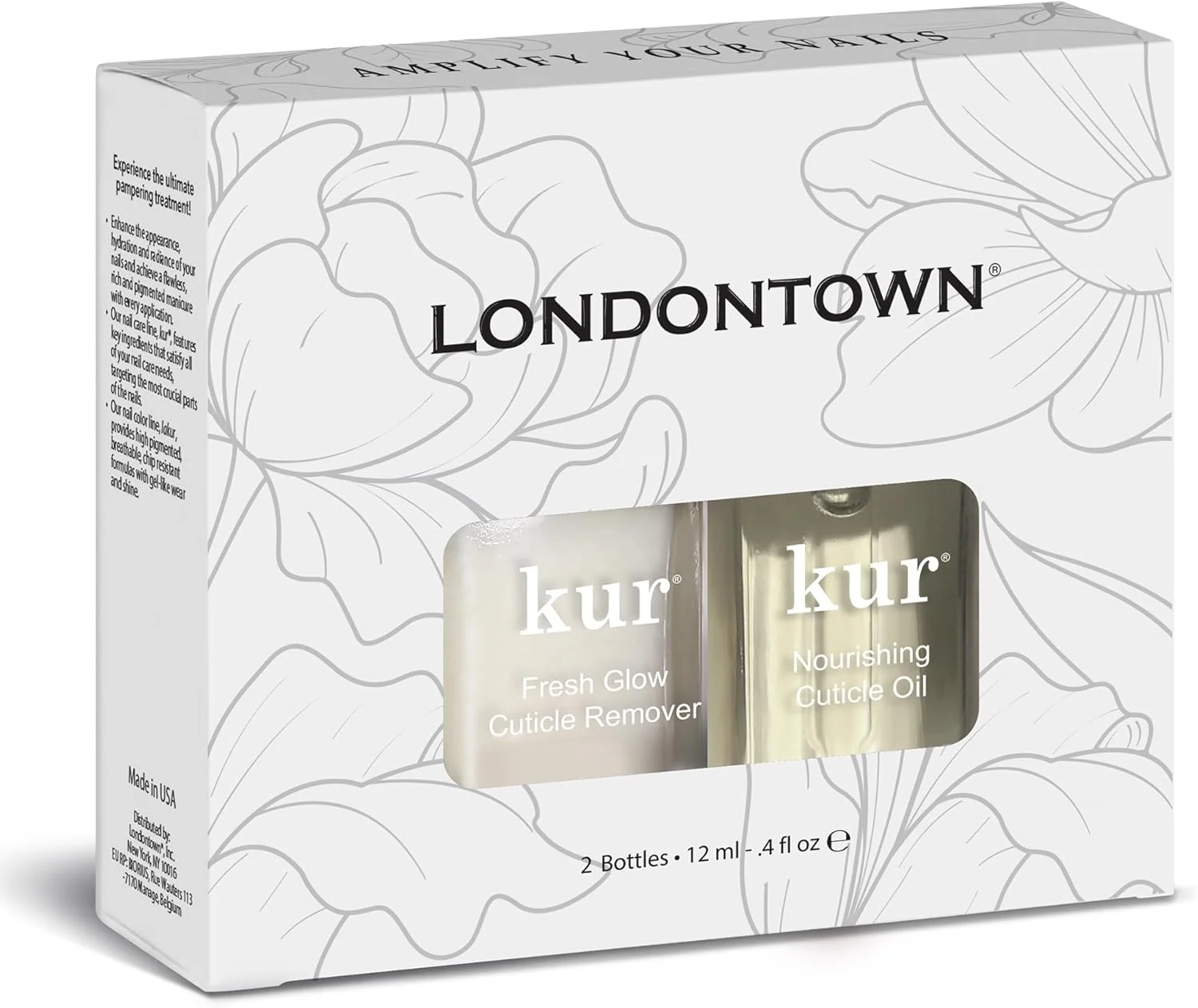 لاندن تاون Kur Duo Cuticle Saver 12ml: روغن کوتیکول و از بین برنده کوتیکول 12ml+12ml - مراقبت از کوتیکول ها