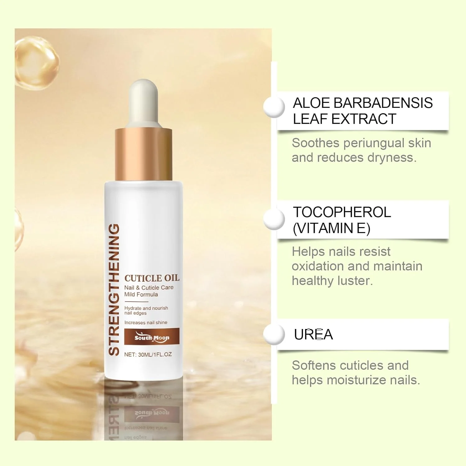 روغن ناخن برای رشد و استحکام | روغن کوتیکول تقویت کننده ناخن برای مراقبت روزانه | سرم تقویت کننده و رشد ناخن با روغن درخت چای و آلوئه ورا 30 میلی لیتر