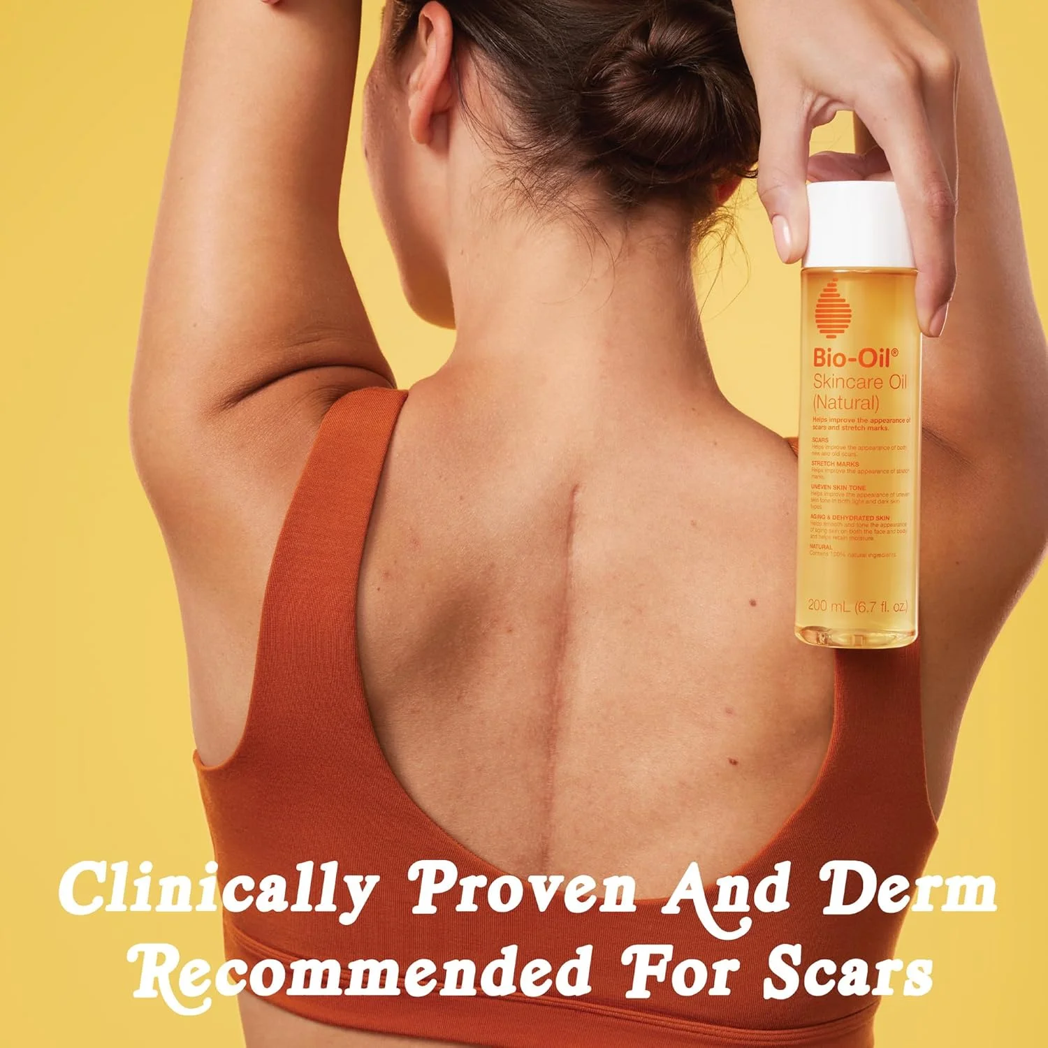 روغن مراقبت از پوست بایو-اویل (طبیعی) برای جای زخم و ترک‌های پوستی حاوی روغن جوجوبا ارگانیک و ویتامین E، مرطوب کننده صورت و پوست، حاوی روغن گل رز و روغن آفتابگردان، 125 میلی لیتر، مناسب برای انواع پوست