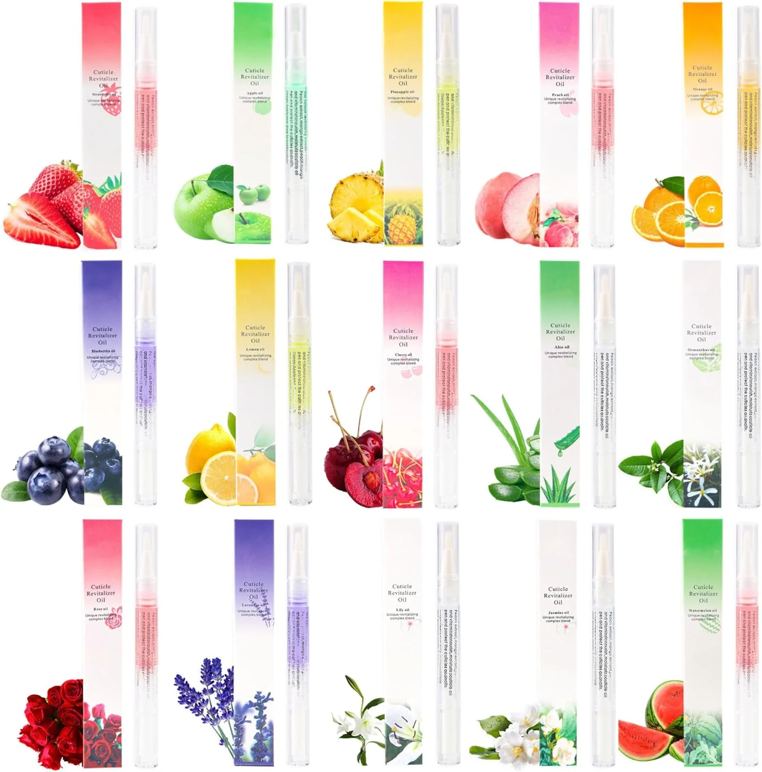 روغن کوتیکول ناخن 15 عددی، قلم روغن کوتیکول برای درمان رشد ناخن، تقویت کننده ناخن برای ناخن های نازک و روغن رشد ناخن، کیت مراقبت از ناخن در خانه، لوازم پدیکور، ابزار مانیکور