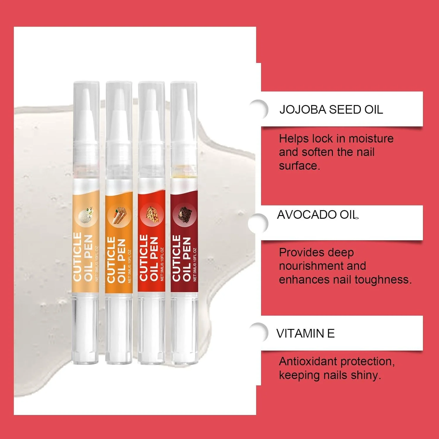 روغن کوتیکول ناخن، قلم روغن ناخن 3 عددی به همراه ست مانیکور، قلم مراقبت از ناخن، ست ناخن گیر، روغن مراقبت از کوتیکول، قلم روغن مراقبت از ناخن برای مراقبت و ترمیم ناخن های خشک و آسیب دیده
