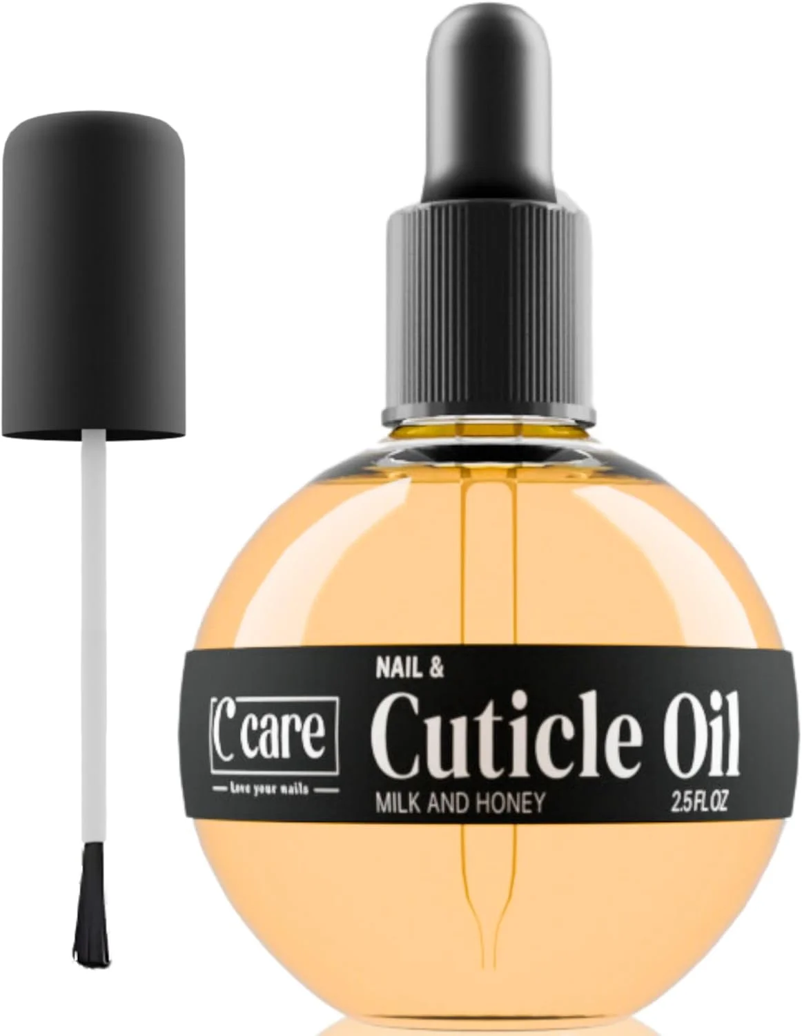 روغن کوتیکول ناخن سی کر - روغن ناخن شیر و عسل - ترمیم کننده، مرطوب کننده و تقویت کننده ناخن ها و کوتیکول ها در طول شب - شامل قطره چکان و برس - بطری بزرگ 75 میلی لیتری