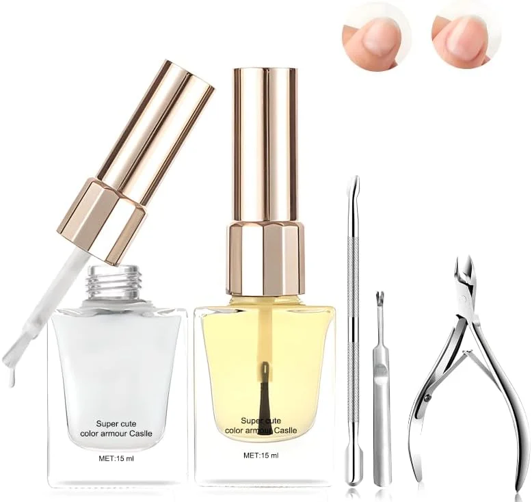 مجموعه از بین برنده پوست مرده اطراف ناخن، مایع از بین برنده پوست مرده + روغن ناخن + نیپر ناخن + عقب زننده پوست مرده، مجموعه مراقبت از ناخن، نرم کننده پوست مرده، از بین برنده سلول های مرده پوست، بسته 5 عددی