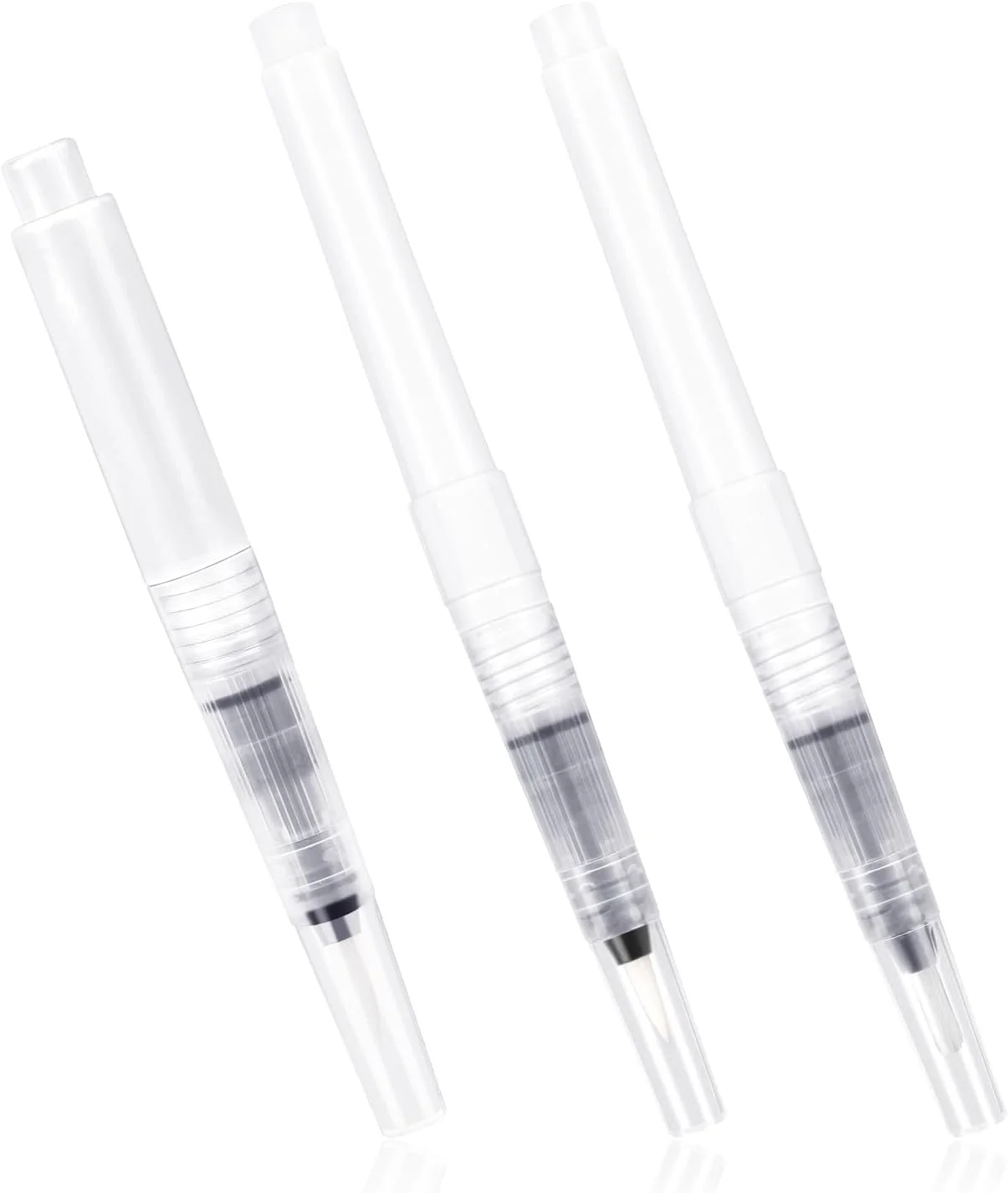 قلم روغن کوتیکول قابل شارژ، 3 عدد قلم روغن ناخن خالی با برس، قلم فشاری قابل استفاده مجدد، قلم فرعی قابل حمل برای لوازم آرایشی فونداسیون براق کننده لب، قلم اپلیکاتور قابل شارژ شفاف برای مراقبت از بدن ناخن