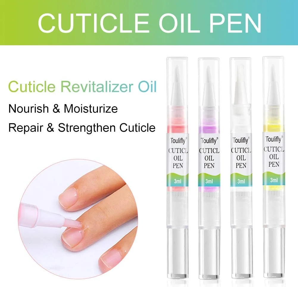 قلم روغن کوتیکول Cherioll، روغن احیا کننده کوتیکول، قلم روغن تغذیه ناخن، قلم نرم کننده ابزار مانیکور درمان روغن ناخن، تقویت کننده کوتیکول و ناخن (4 عدد)