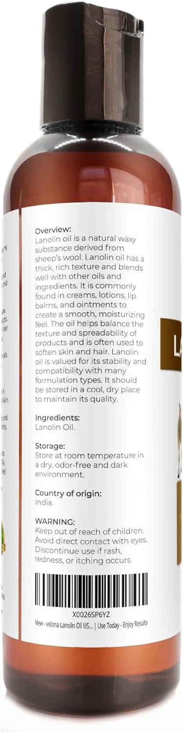 روغن لانولین خالص و طبیعی ولونا درجه USP - ۱۱۸ میلی لیتر روغن لانولین خالص و طبیعی ولونا درجه USP - ۱۱۸ میلی لیتر