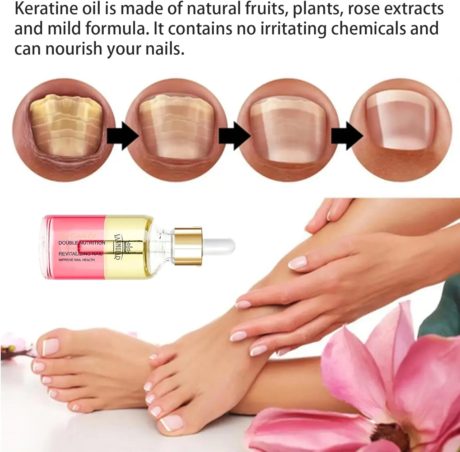 روغن تقویت کننده ناخن، روغن مغذی ناخن دو لایه چند رنگ، مایع مغذی ناخن 15 میلی لیتری و روغن کوتیکول تقویت کننده ناخن با اثر سریع برای ترمیم ناخن های آسیب دیده (طعم پرتقال-گل رز) روغن تقویت کننده ناخن، روغن مغذی ناخن دو لایه چند رنگ، مایع مغذی ناخن 15 میلی لیتری و روغن کوتیکول تقویت کننده ناخن با اثر سریع برای ترمیم ناخن های آسیب دیده (طعم پرتقال-گل رز)