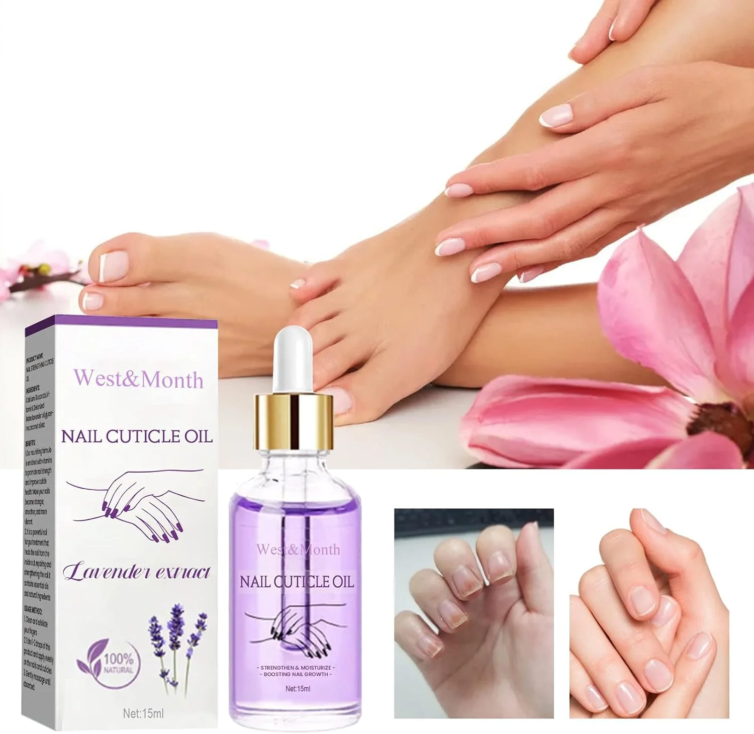 روغن تقویت کننده کوتیکول ناخن - روغن ارگانیک ناخن و کوتیکول، سرم تقویت کننده و رشد ناخن 7 روزه، روغن احیا کننده کوتیکول، روغن درمانی ناخن برای ناخن های آسیب دیده، سرم ترمیم ناخن (2 عدد)