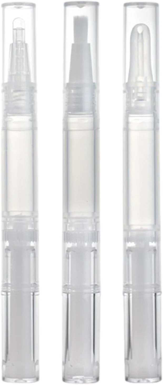 قلم روغن کوتیکول برای ناخن | قلم پیچشی شفاف لوازم آرایشی برای روغن کوتیکول - قلم های پیچشی براق کننده لب با نوک ظرف آرایشی، قلم چرخشی برای ژل ناخن و کرم پودر مایع